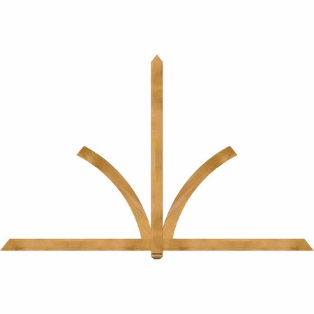 Ekena Millwork Redmond Rough Sawn Timber Gable Bracket, Western Red Cedar, 108"W x 68"H x 2"D x 4"F, 15/12 Pitch GBW108X68X0204RED00RWR